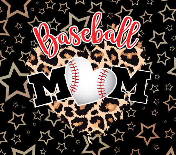 20 oz Skinny Tumbler - Baseball Mom Stars - Image 2