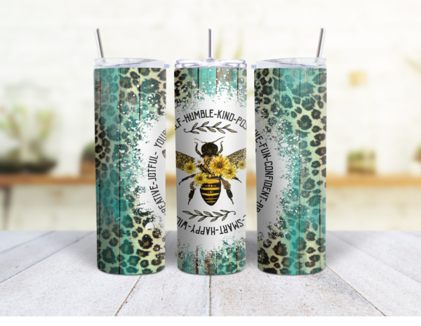 20 oz Skinny Tumbler - Bee Humble Kind