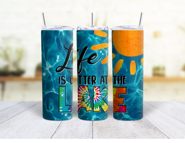 20 oz Skinny Tumbler - Life Is Better At The Lake