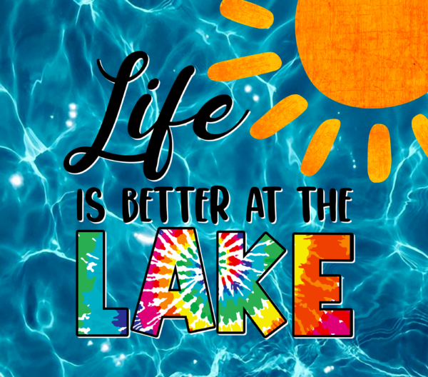 20 oz Skinny Tumbler - Life Is Better At The Lake - Image 2