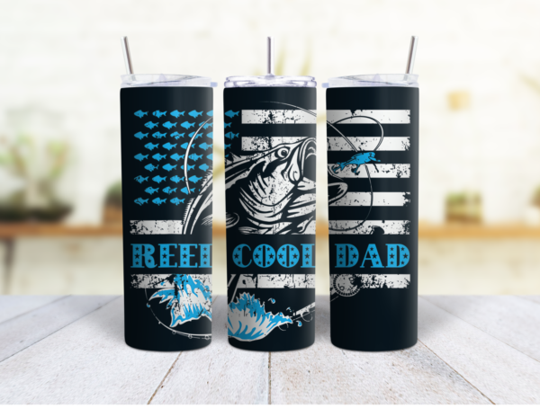 20 oz Skinny Tumbler - Reel Cool Dad Fishing